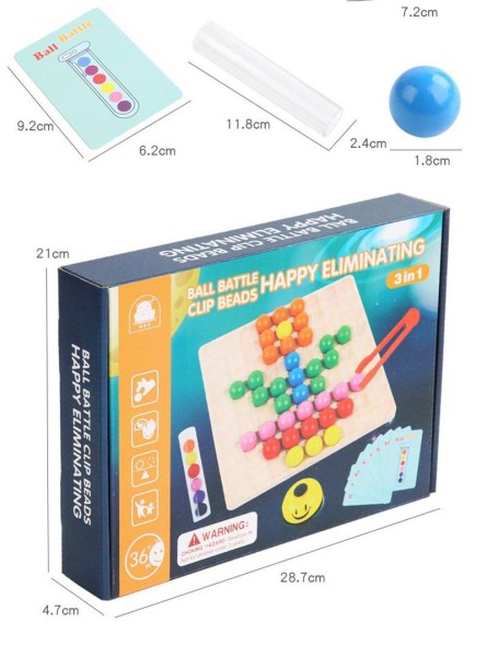 Развивающая игра деревянная мозаика сортер с цветными шариками и мемори