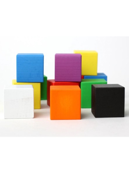 Кубики деревянные «Изучаем цвета» 12 шт (8 цв.)