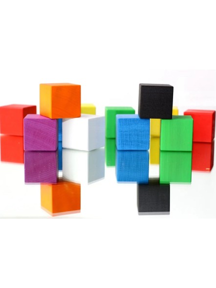 Кубики деревянные «Изучаем цвета» 12 шт (8 цв.)