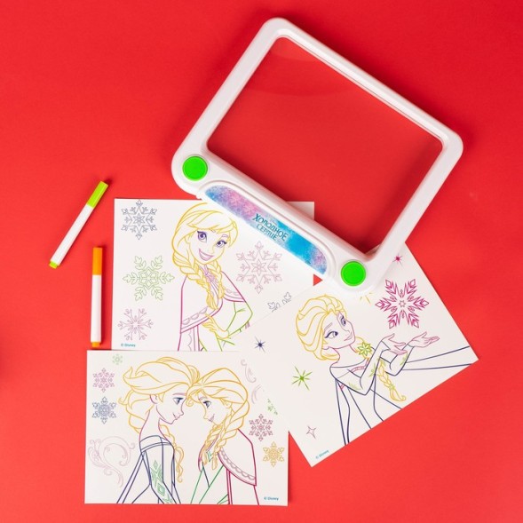 3D-планшет для рисования «Холодное сердце», неоновые маркеры, световые эффекты, с карточками