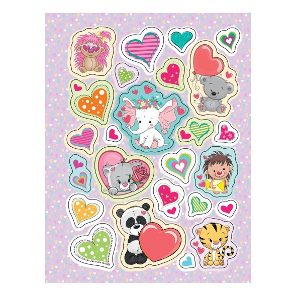 Альбом Росмэн 100 наклеек Сердечки
