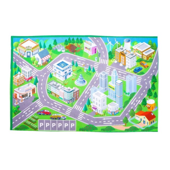 Набор инерционных машин «Город», 8 машинок, коврик и дорожные знаки