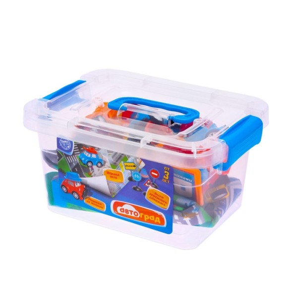 Набор инерционных машин «Город», 8 машинок, коврик и дорожные знаки