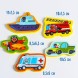 Макси - пазлы для игры в ванне двойные «Транспорт», 5 пазлов, 10 мягких деталей