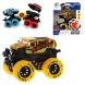 Монстр трак Краш-тест, мет., ин.мех-м 4х4, откр.двери, свет, звук, подпрыгивает на стойках, отлетает кабина, желт.