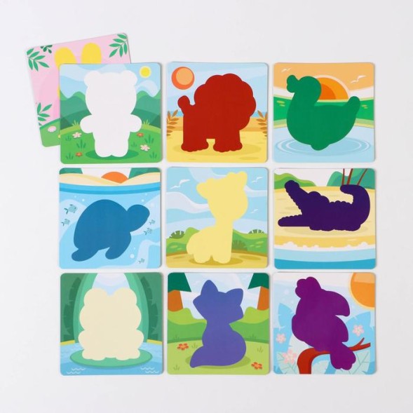 Развивающая игра «Где чья тень? Животные»