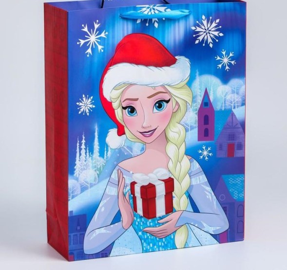 Пакет ламинат вертикальный , 31х40х11 см, Холодное сердце