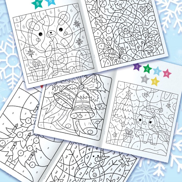 Новый год! Раскраска-загадка по номерам, 28 стр., новогодняя