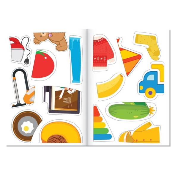 Наклейки-половинки «Всё, что есть в доме», Синий трактор