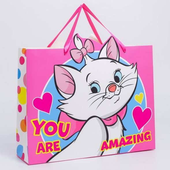 Пакет подарочный &quot;You are amazing&quot;, Коты-аристократы, 40х31х11,5 см