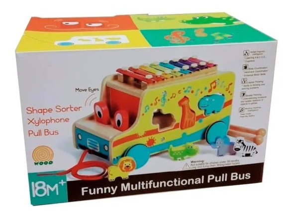 Машинка-сортер для малышей с металлофоном