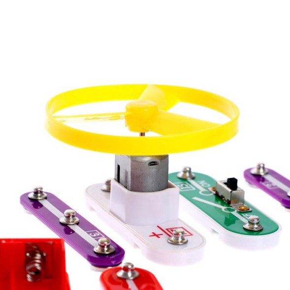 Конструктор электронный «Эврики», 35 схем, 12 элементов, работает от батареек