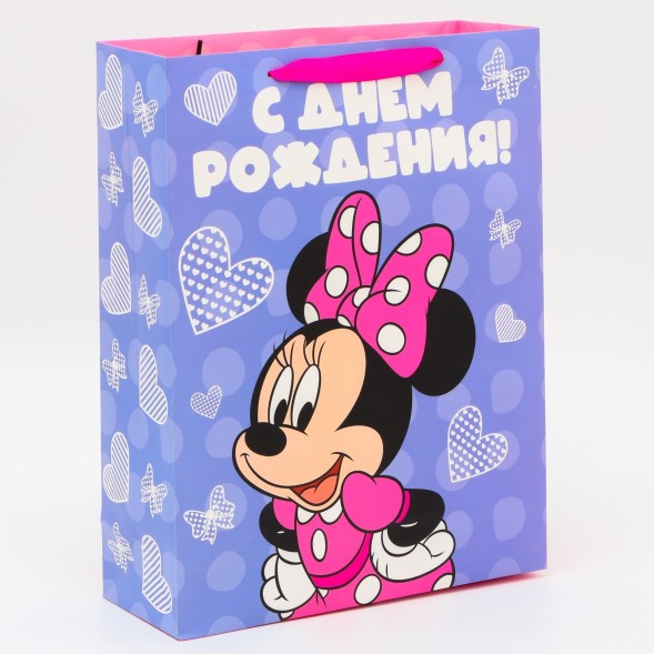 Пакет подарочный "Милая малышка", Минни Маус, 31х40х11,5 см