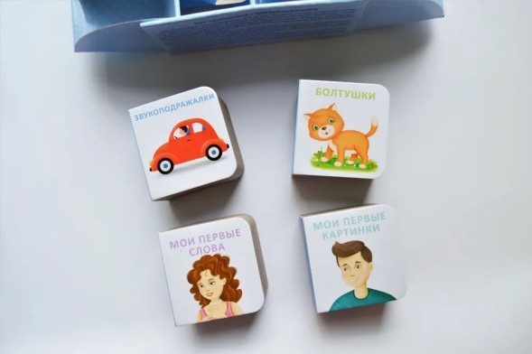 МИМИ - книжки. Я начинаю говорить (4 книжки-кубика). Робинс