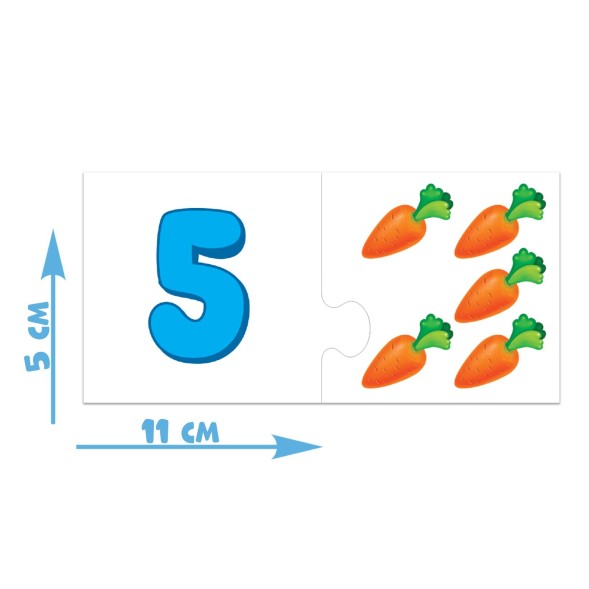 Пазлы парные «Счёт», 12 пазлов, 24 детали
