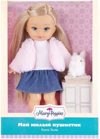 Кукла Элиза "Мой милый пушистик", зайка, 26 см, Mary Poppins