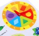 Книга с часиками картонная «Цифры, цвета, формы», 10 стр.
