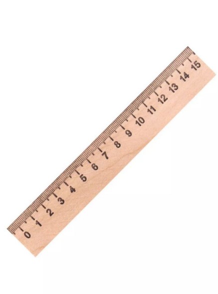 Линейка деревянная 15 см