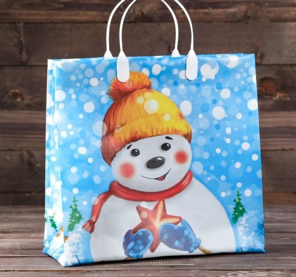 Пакет "Снежный друг", мягкий пластик, 30 х 30 см, 150 мкм