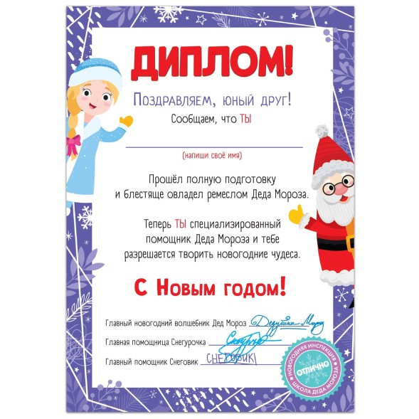 Новый год! Набор «Школа Деда Мороза», пазл + книга