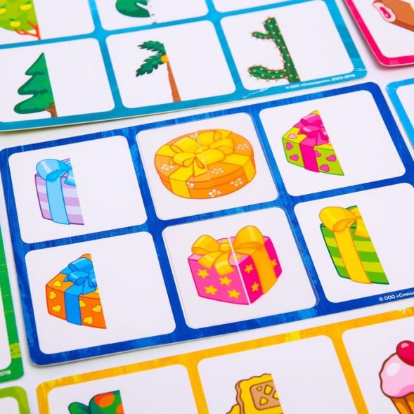 Умное лото «Изучаем фрукты, овощи и предметы», собери целое, СМЕШАРИКИ