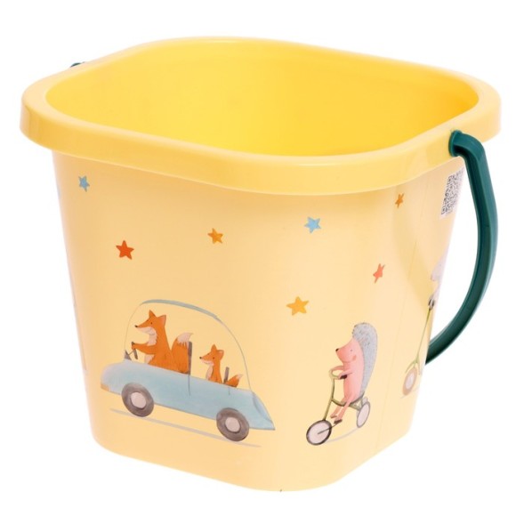 Набор для игры в песке: ведерко, сито, совочек, грабли, 4 формочки