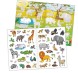 Наклейки многоразовые «Животные жарких стран», формат А4