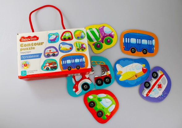 Контурные пазлы Половинки «Транспорт»