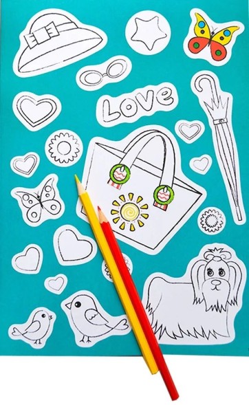 Активити - наклейки для девочек (Раскрась и Наклей!)