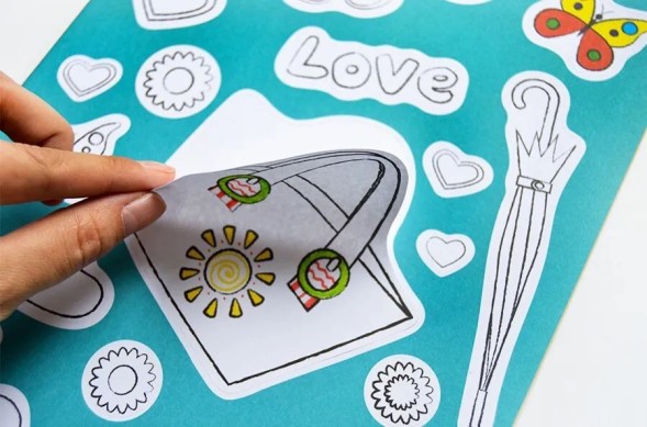 Активити - наклейки для девочек (Раскрась и Наклей!)