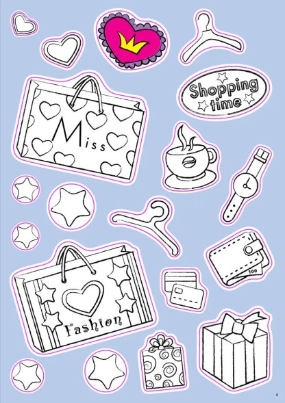 Активити - наклейки для девочек (Раскрась и Наклей!)