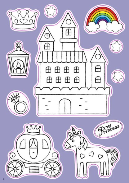 Активити - наклейки для девочек (Раскрась и Наклей!)