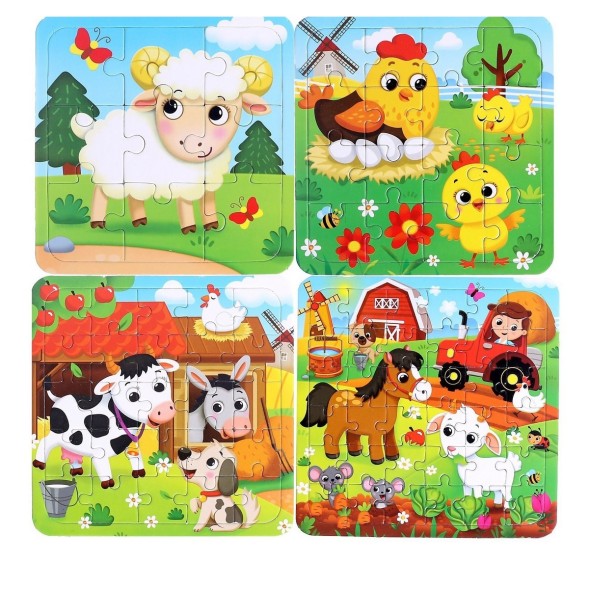 Пазл 4 в 1 «Ферма»