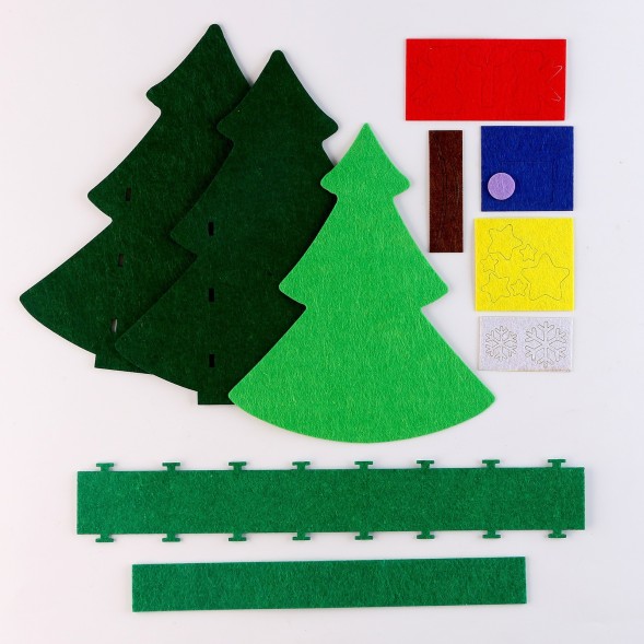 Корзинка из фетра своими руками на новый год «Новогодняя ёлочка», новогодний набор для творчества