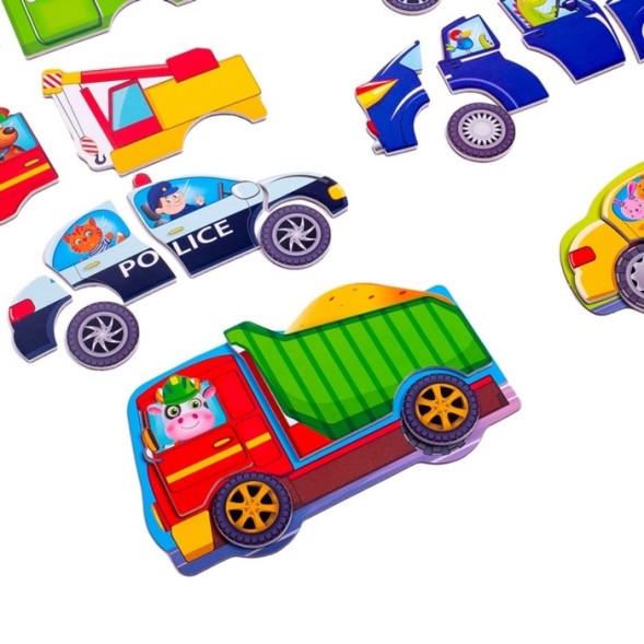 Магнитная игра «Транспорт. Создай свою машину»