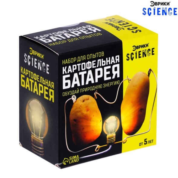 Набор для опытов «Картофельная батарейка»