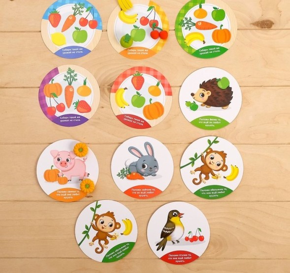 Набор для сортировки-сортер «Вкусная тарелка», по методике Монтессори