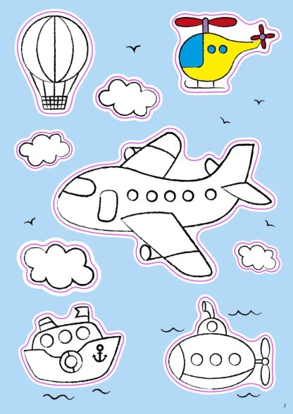 Активити - наклейки для мальчиков (Раскрась и Наклей!)