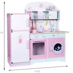 Детская деревянная кухня 101*101 см с аксессуарами