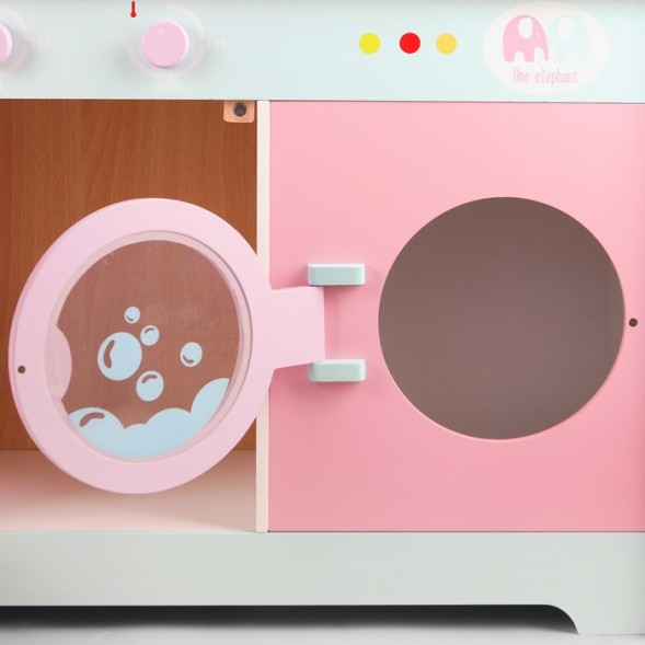 Детская деревянная кухня 101*101 см с аксессуарами