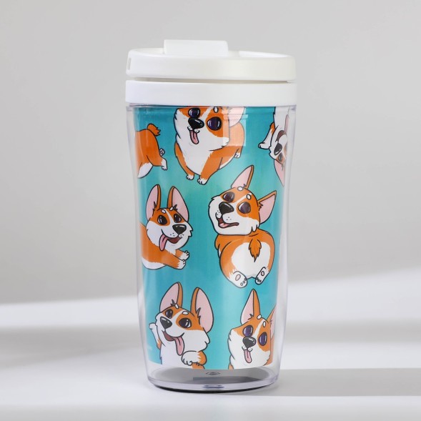 Подарочный набор ежедневник А6 80 листов и термостакан 250 мл «У меня лапки»