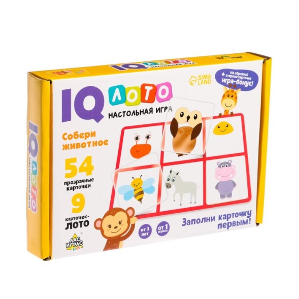 Настольная игра «Умное лото. Животные», мемори