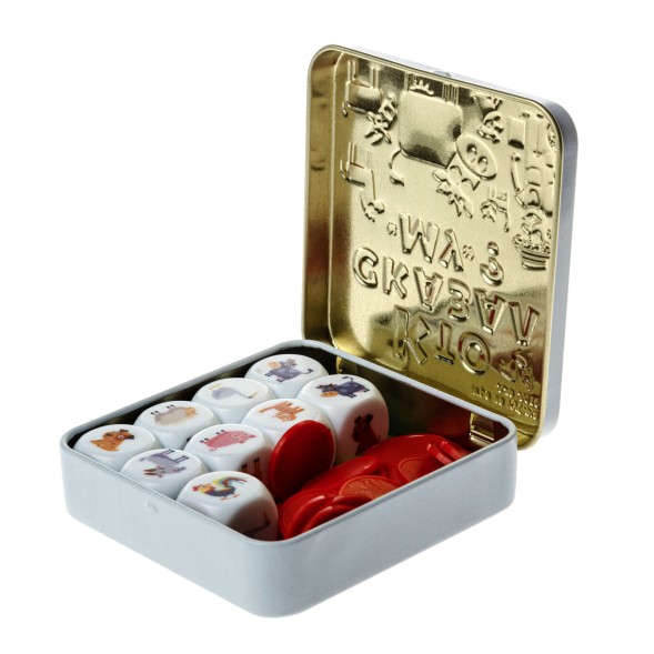 Настольная игра «Пластиковые кубики. Кто сказал Му?» в жестяной коробочке