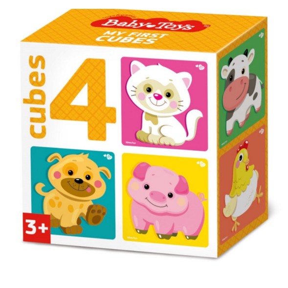 Кубики «Домашние животные», 4 шт