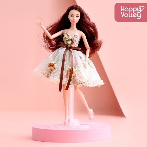 Кукла-модель «Нежные мечты» с велосипедом