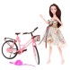 Кукла-модель «Нежные мечты» с велосипедом