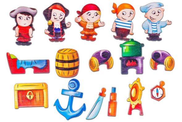 Пазл деревянный "Пиратский корабль"