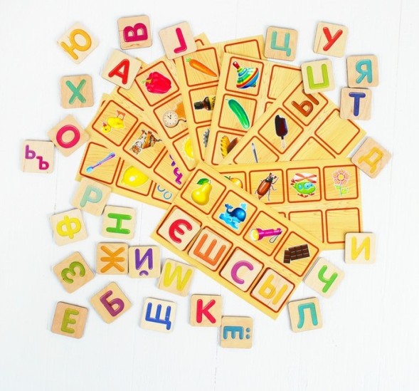 Лото деревянное «Моя первая азбука»
