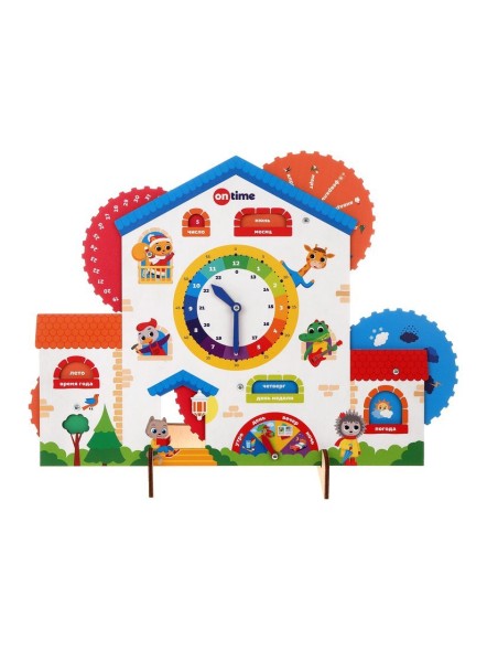 Обучающая доска с часами Мой первый календарь, On time