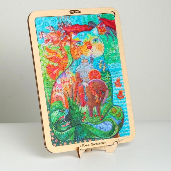 Пазл - картина из дерева «Илья муромец», 120 деталей